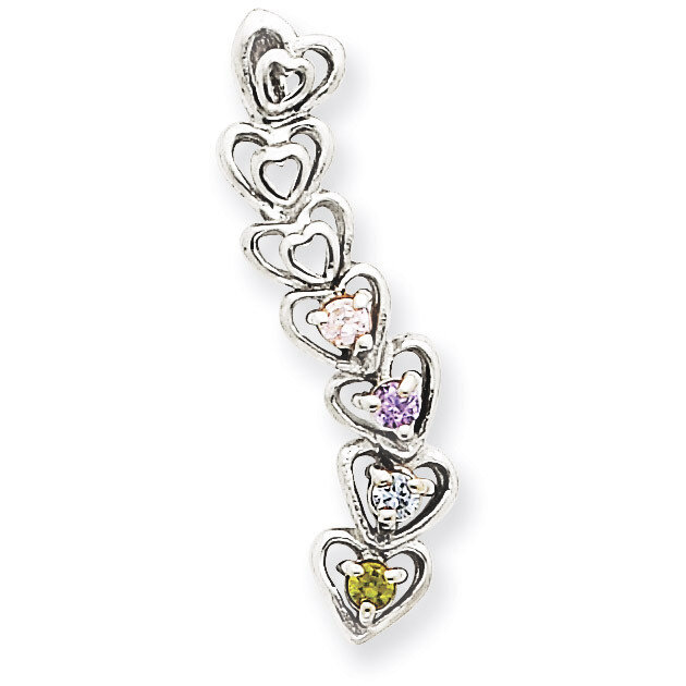 4 Birthstones Family Pendant 14k White Gold XMPW54/4, MPN: XMPW54/4, 883957474205