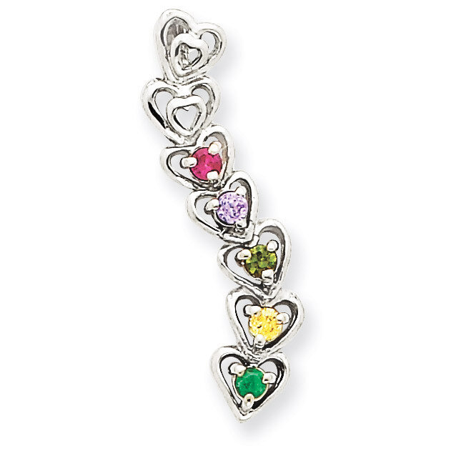 5 Birthstones Family Pendant 14k White Gold XMPW54/5, MPN: XMPW54/5, 883957861708