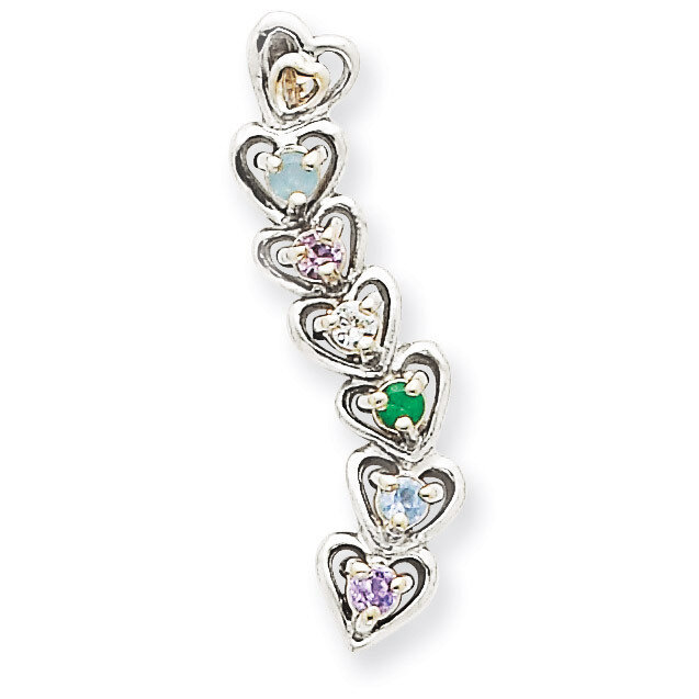 6 Birthstones Family Pendant 14k White Gold XMPW54/6, MPN: XMPW54/6, 883957417325