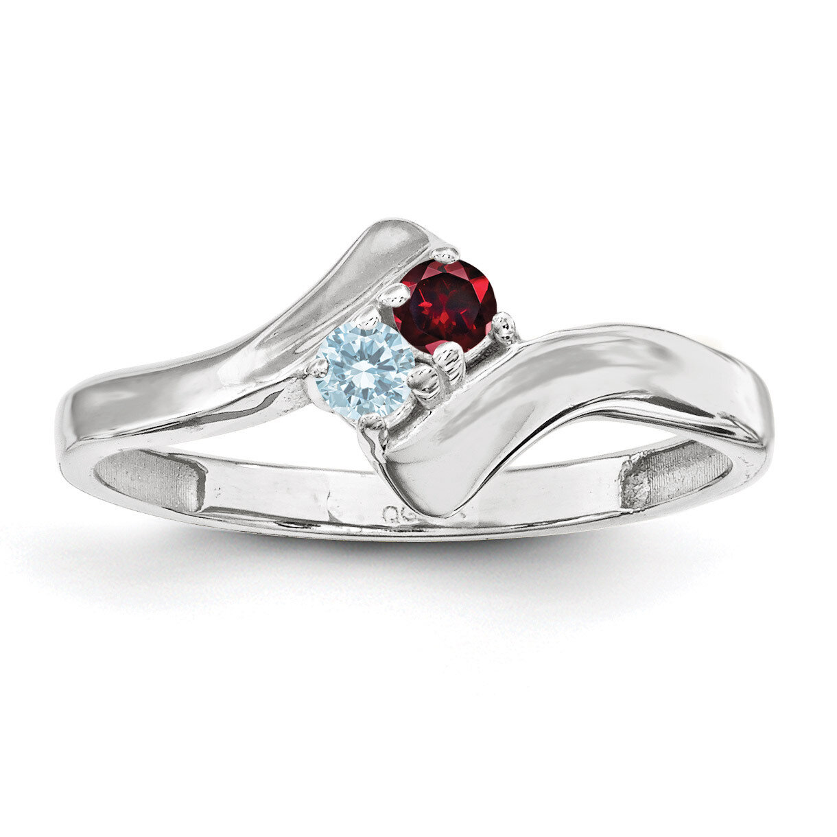 2 Birthstones family jewelry ring Sterling Silver XMR13/2SS, MPN: XMR13/2SS, 883957863740