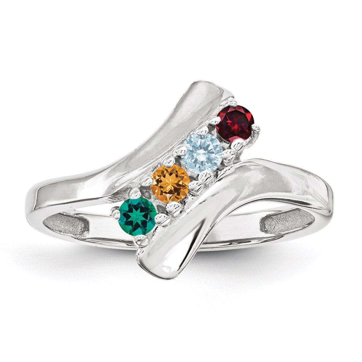 4 Birthstones Mother&#39;s Ring Sterling Silver XMR13/4SS, MPN: XMR13/4SS, 883957863924
