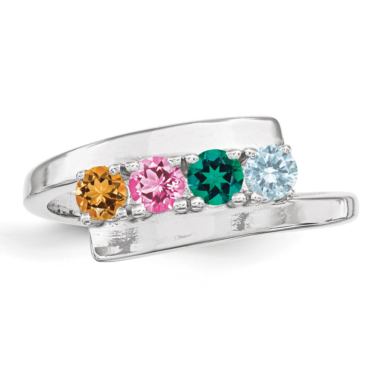 4 Birthstones Mother&#39;s Ring Sterling Silver XMR16/4SS, MPN: XMR16/4SS, 883957864709