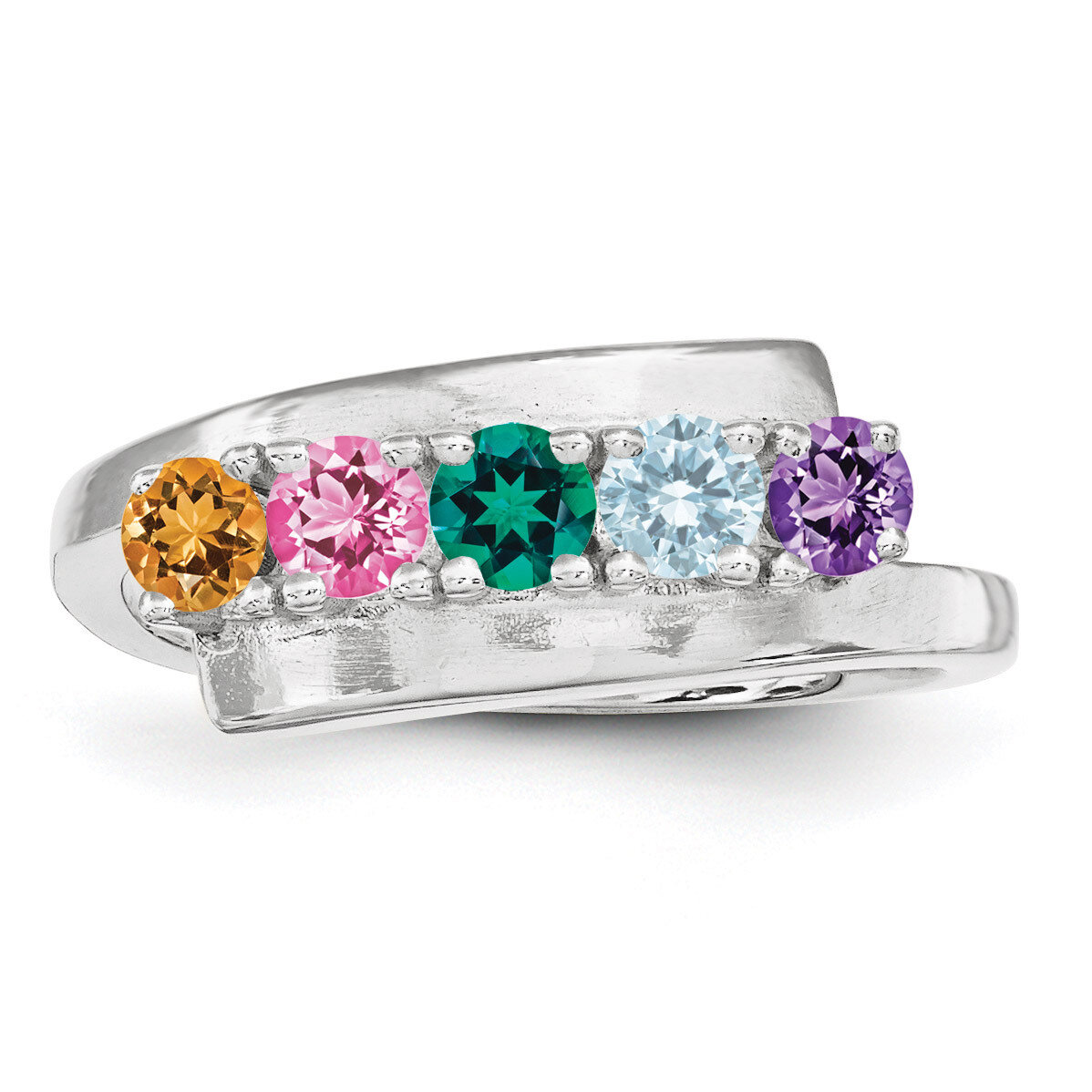 5 Birthstones family jewelry ring Sterling Silver XMR16/5SS, MPN: XMR16/5SS, 883957864778