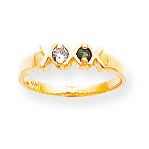 2 Birthstones Mothers Ring 14k Gold Polished XMR17/2, MPN: XMR17/2, 191101538384