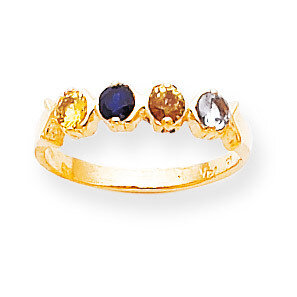 4 Birthstones Mothers Ring 14k Gold Polished XMR17/4, MPN: XMR17/4, 191101538407