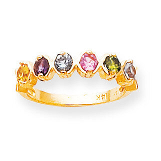 6 Birthstones Mothers Ring 14k Gold Polished XMR17/6, MPN: XMR17/6, 191101538421