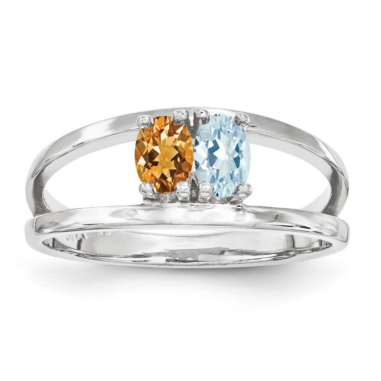 2 Birthstones Mother&#39;s Ring Sterling Silver XMR2/2SS, MPN: XMR2/2SS, 883957864983