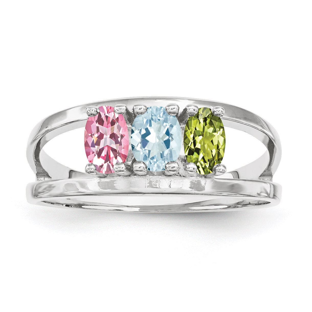 3 Birthstones Mother&#39;s Ring Sterling Silver XMR2/3SS, MPN: XMR2/3SS, 883957865188