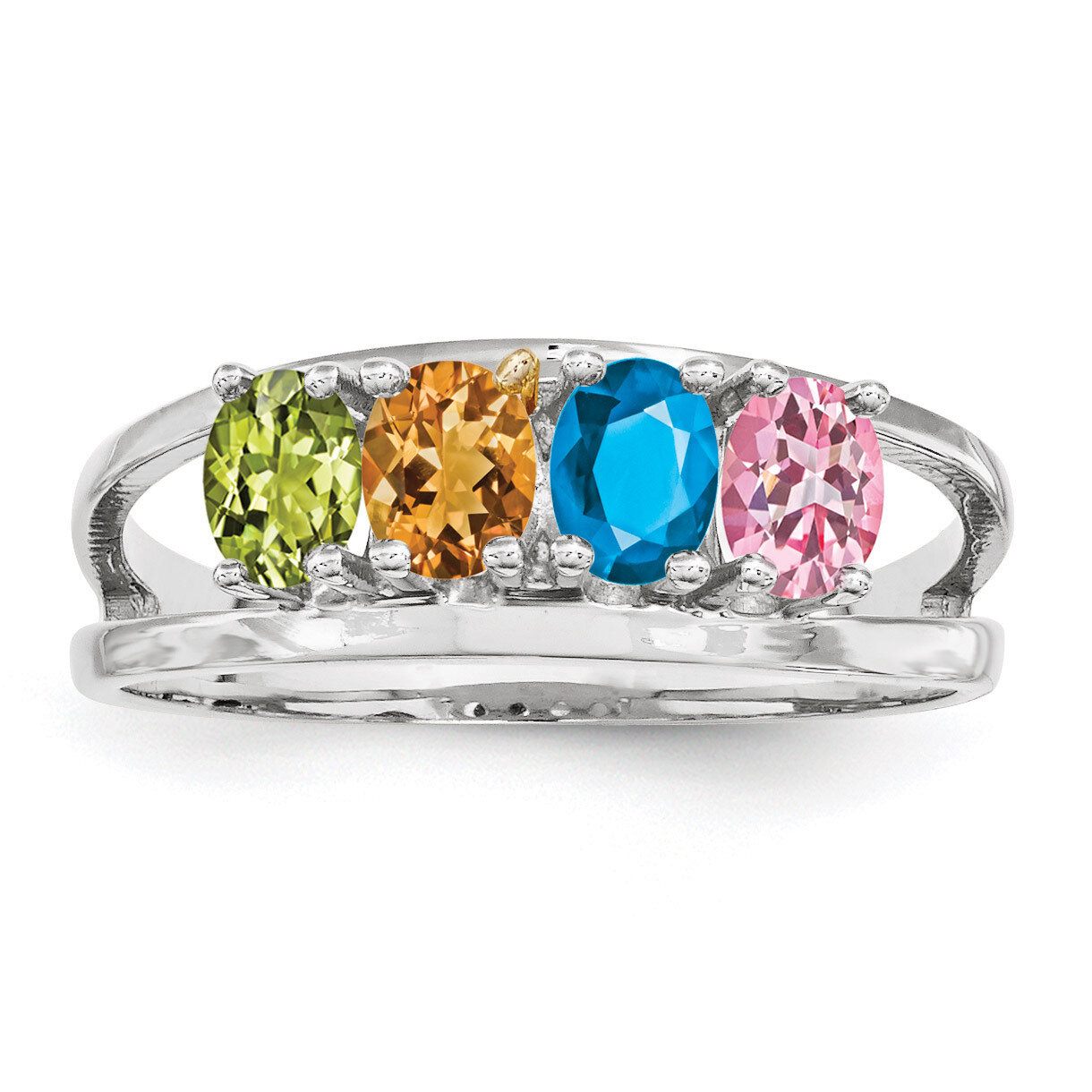 4 Birthstones Mother&#39;s Ring Sterling Silver XMR2/4SS, MPN: XMR2/4SS, 883957865294