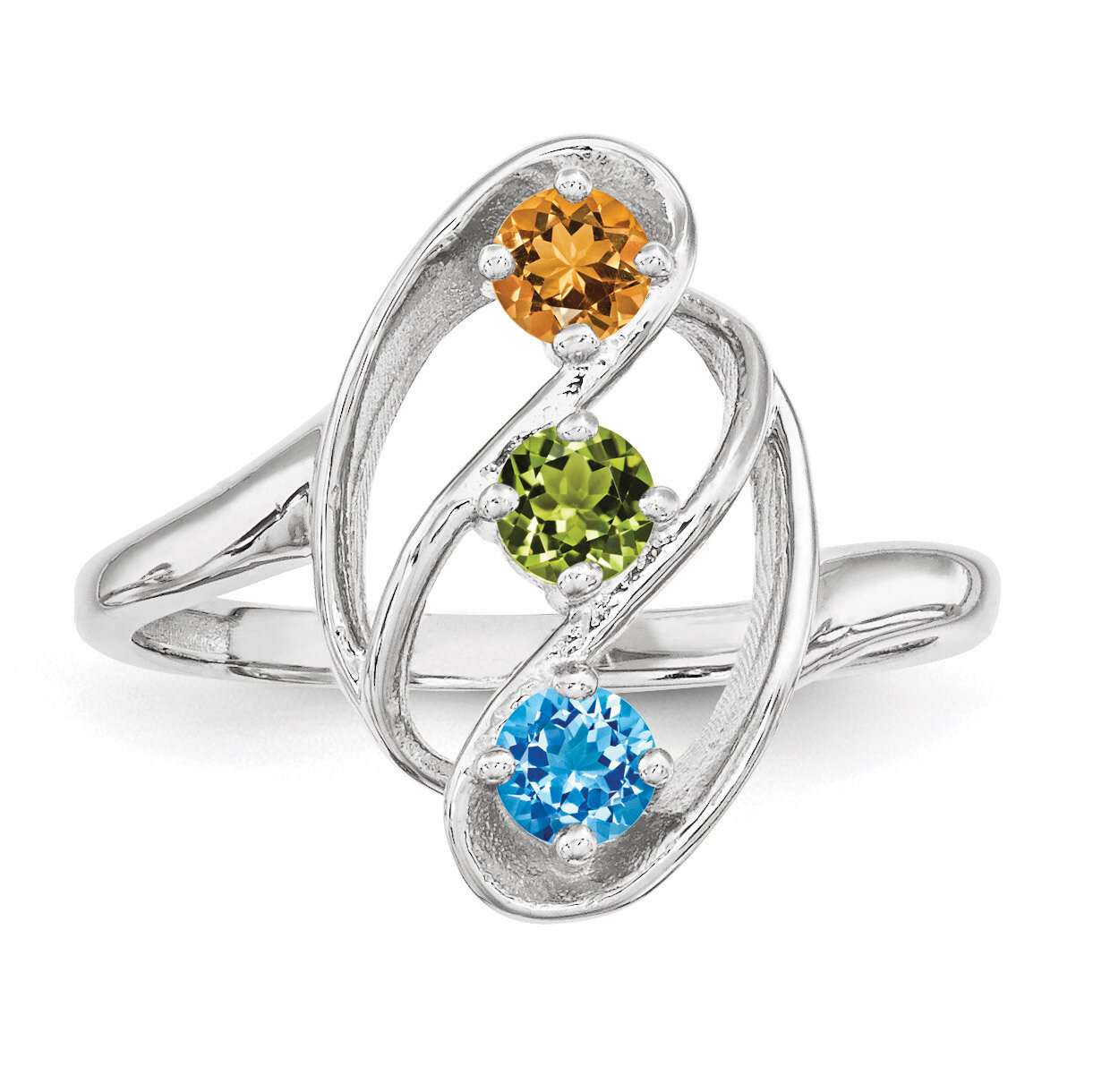 3 Birthstones Mother&#39;s Ring Sterling Silver XMR3/3SS, MPN: XMR3/3SS, 883957866161