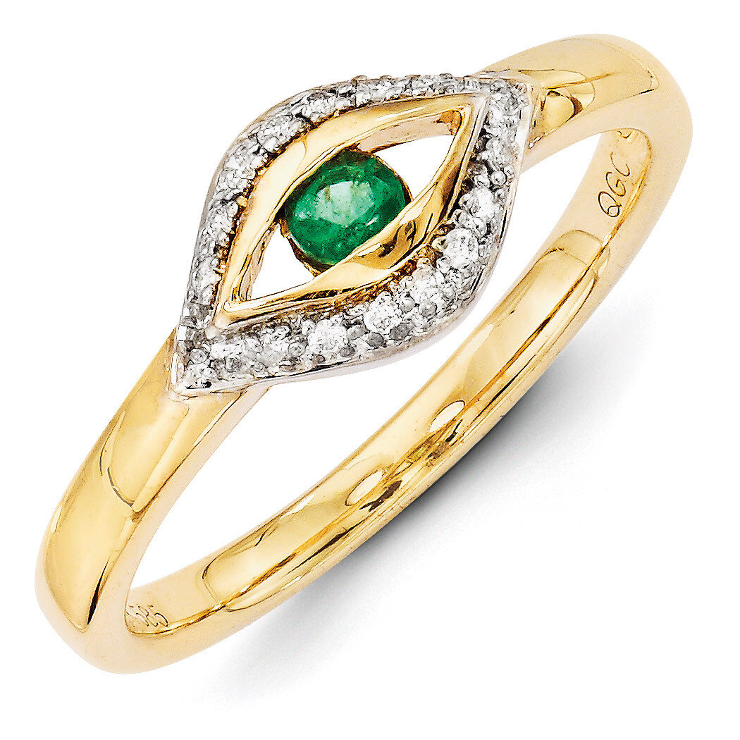 1 Birthstone Family Jewelry Diamond Semi-Set Ring 14k Yellow Gold XMR32/1