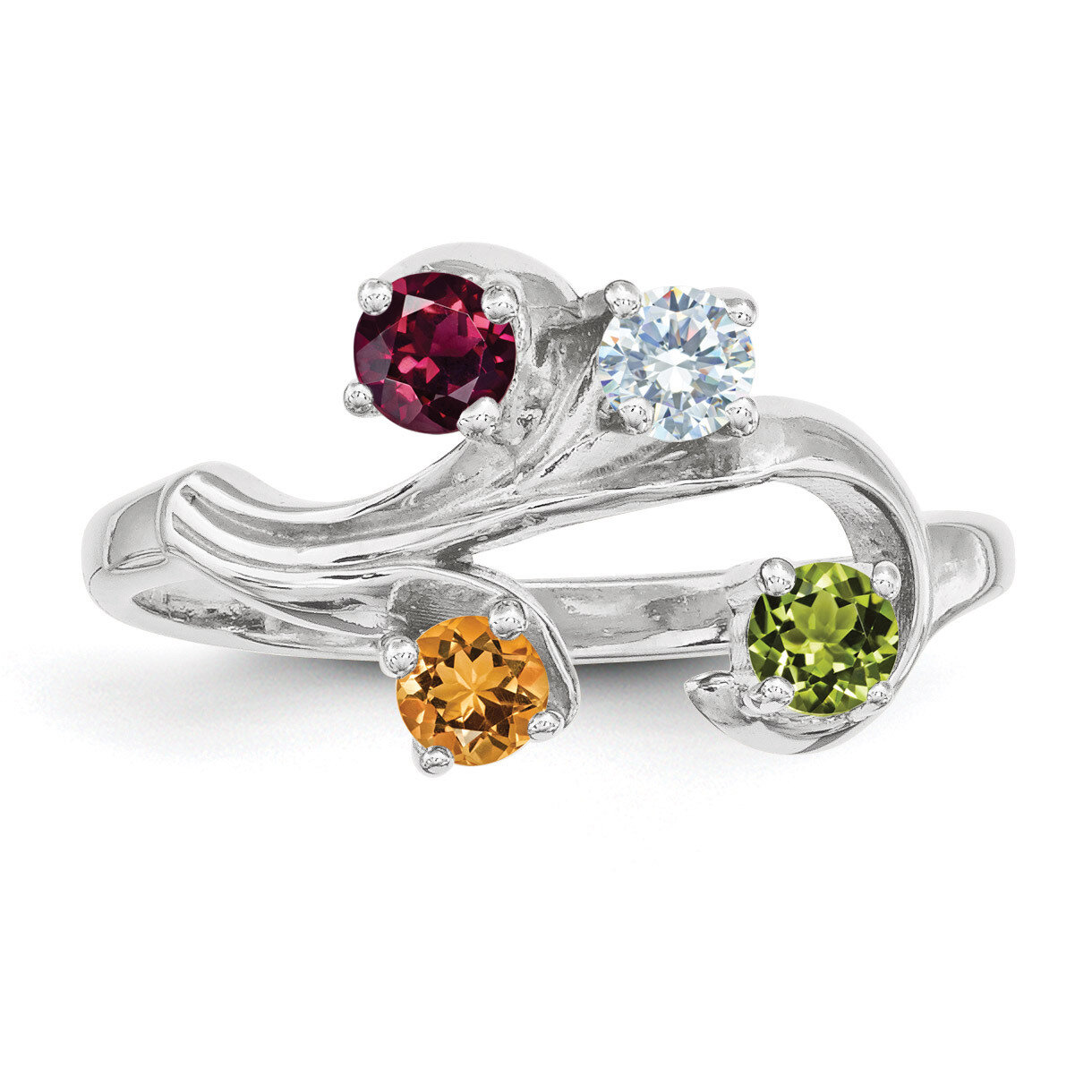 4 Birthstones Mother&#39;s Ring Sterling Silver XMR4/4SS, MPN: XMR4/4SS, 883957866703