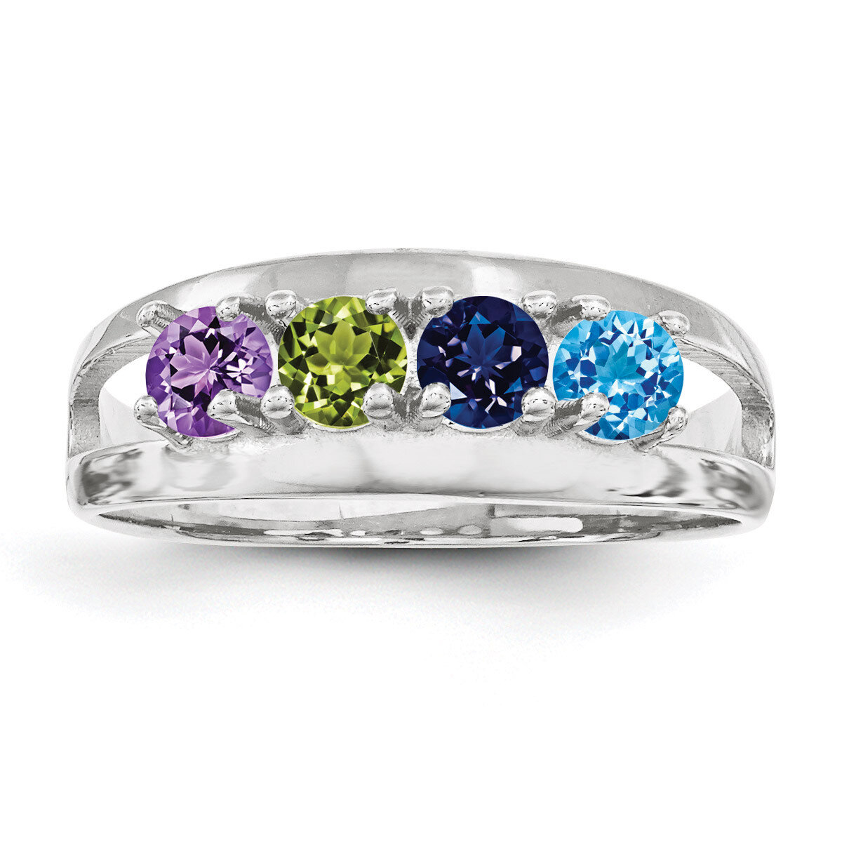 4 Birthstones Mother&#39;s Ring Sterling Silver XMR7/4SS, MPN: XMR7/4SS, 883957869483