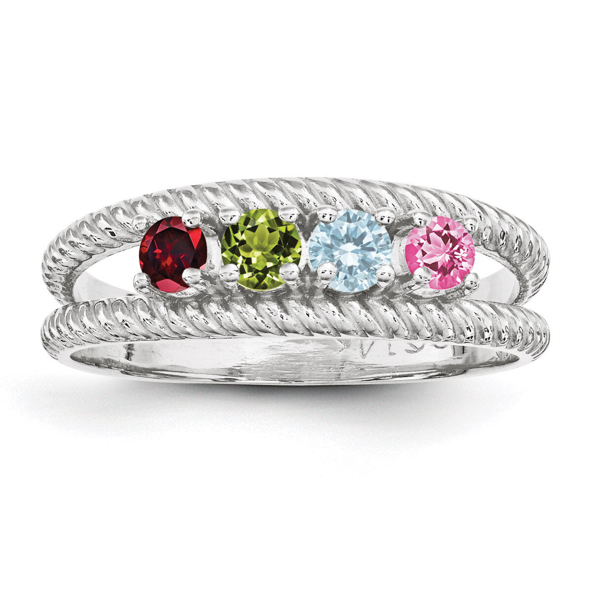 4 Birthstones Mother&#39;s Ring Sterling Silver XMR8/4SS, MPN: XMR8/4SS, 883957885032