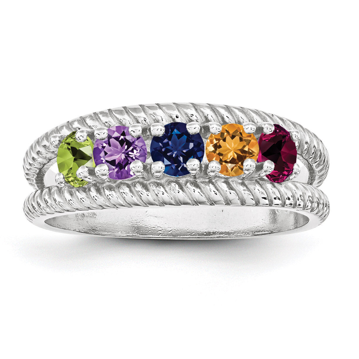 5 Birthstones Mother&#39;s Ring Sterling Silver XMR8/5SS, MPN: XMR8/5SS, 883957885483