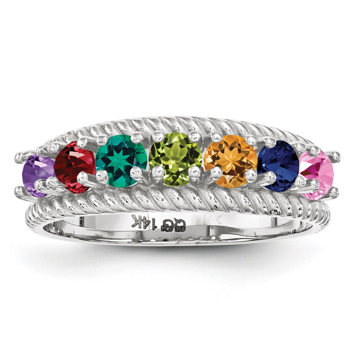 7 Birthstones family jewelry ring Sterling Silver XMR8/7SS, MPN: XMR8/7SS, 883957900650