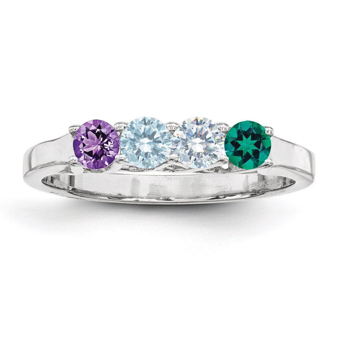4 Birthstones Mother&#39;s Ring Sterling Silver XMR83/4SS, MPN: XMR83/4SS, 883957966373