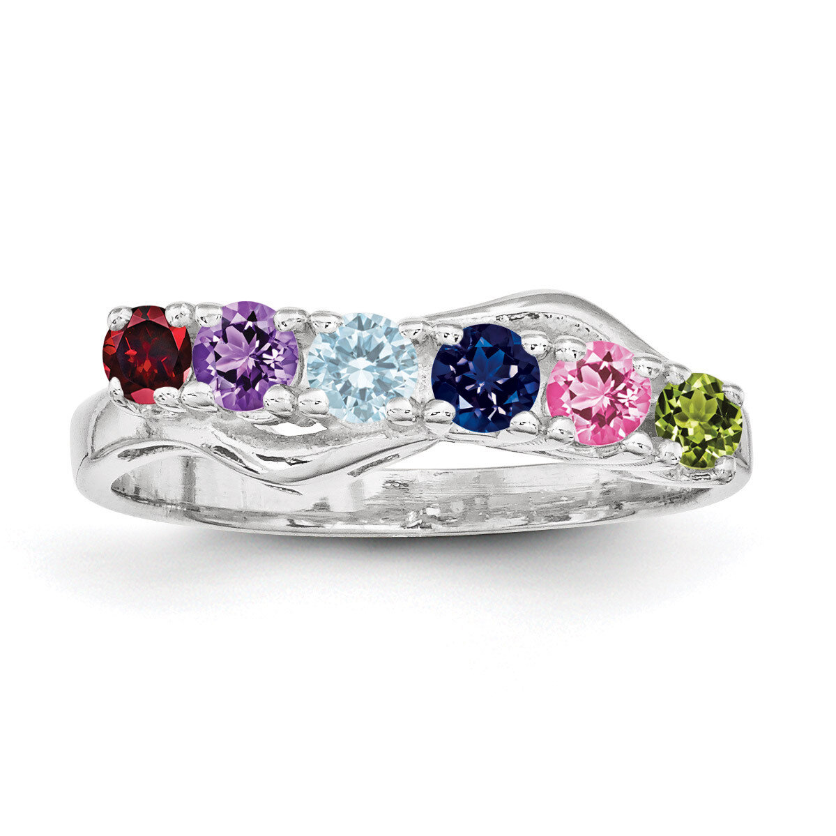 6 Birthstones Mother&#39;s Ring Sterling Silver XMR86/6SS, MPN: XMR86/6SS, 191101540790