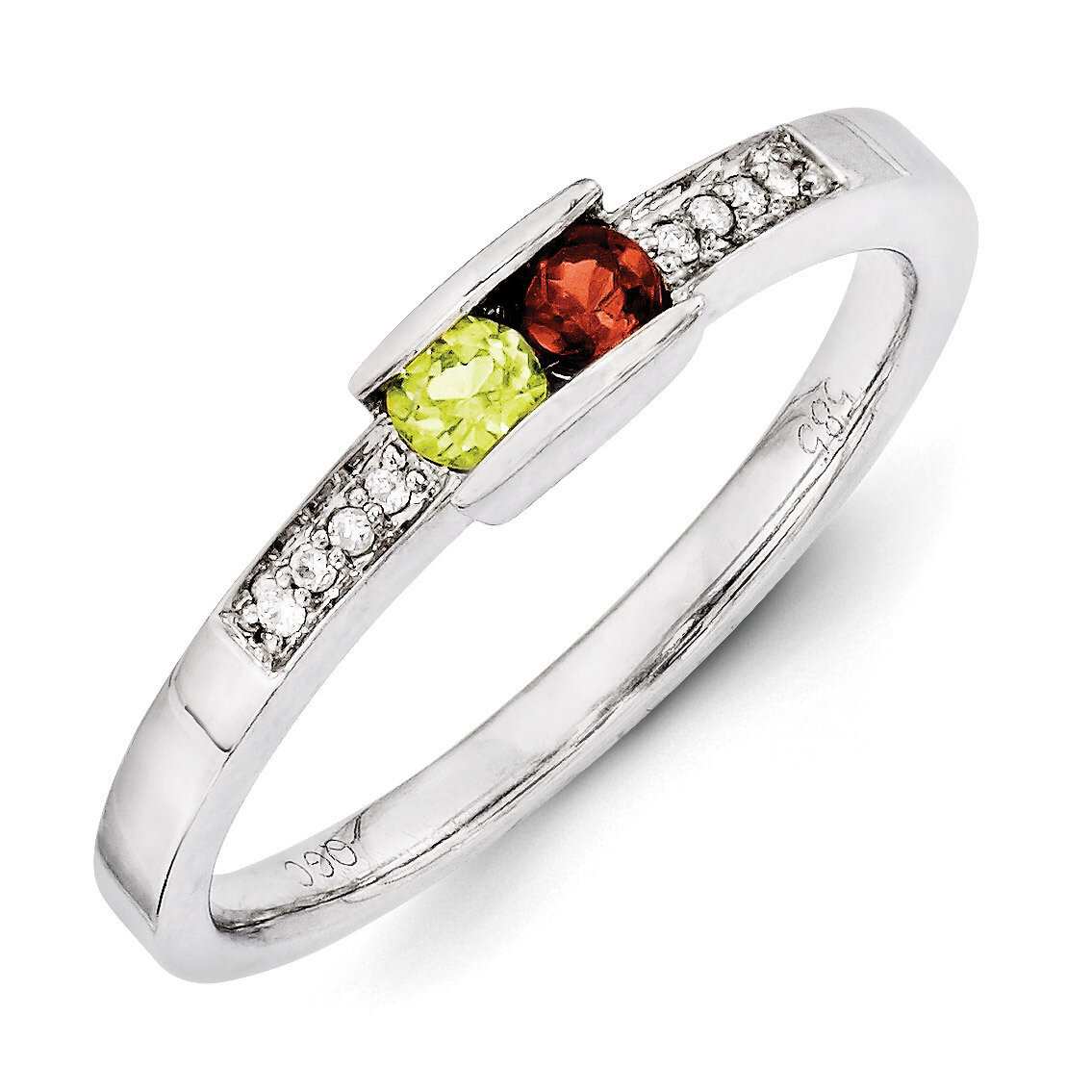 2 Birthstones Family Jewelry Diamond Semi-Set Ring 14k White Gold XMRW42/2, MPN: XMRW42/2, 88395742…