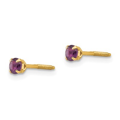 3mm Amethyst Earrings - 14k Gold GK113 by Madi K, MPN: GK113, 886774558318