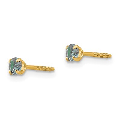 3mm Alexandrite Birthstone Earrings - 14k Gold GK198 by Madi K, MPN: GK198, 883957457239