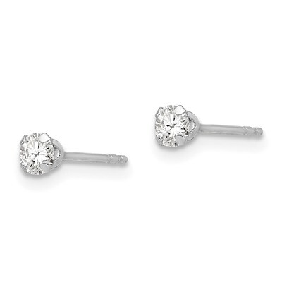 3MM Synthetic Diamond Earrings - 14k White Gold GK210 by Madi K, MPN: GK210, 886774998497