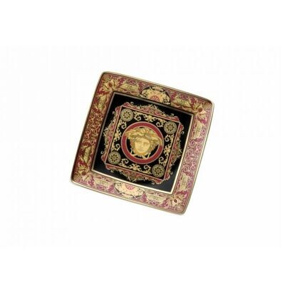 Versace Medusa Red Canape Dish Porcelain 4 3/4 inch Square, MPN: 11940-409605-15253, 790955881426