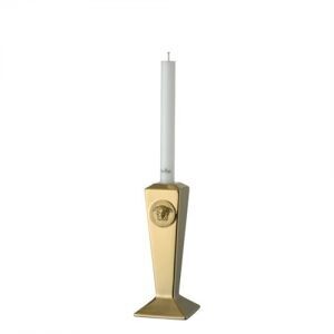 Versace Medusa Gold  Candleholder Porcelain 8 inch, MPN: 14299-403609-25712, 790955854925