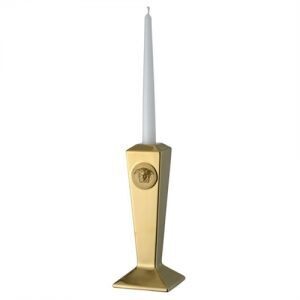Versace Medusa Gold  Candleholder Porcelain 9 1/2 inch, MPN: 14299-403609-25713, 790955854932