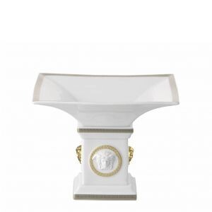 Versace Gorgona Candy Dish Porcelain 7 3/4 X 6 inch Footed, MPN: 14095-102845-25423, 790955119512