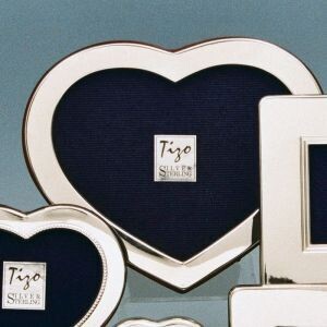Tizo Plain Heart 4 x 6 Inch Sterling Silver Picture Frame, MPN: 1957-46,