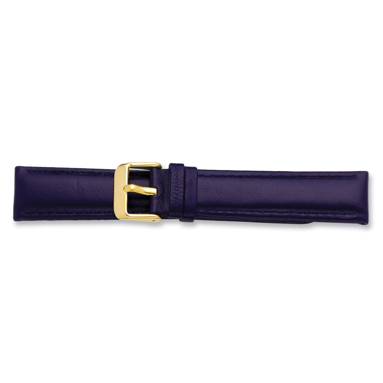 19mm Navy Glove Leather Buckle Watch Band 7.75 Inch Gold-tone BA198-19, MPN: BA198-19, 886774143392