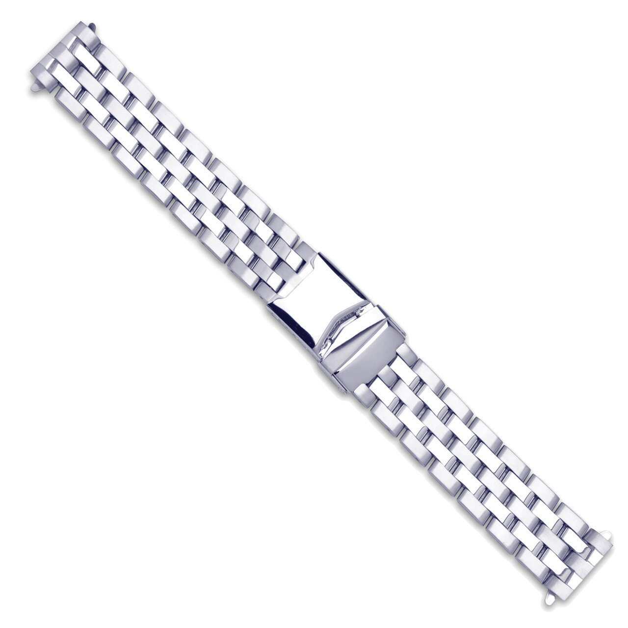 20-22mm Silver-tone Breitling Pilot-style with Deploy Solid Watch Band BA234