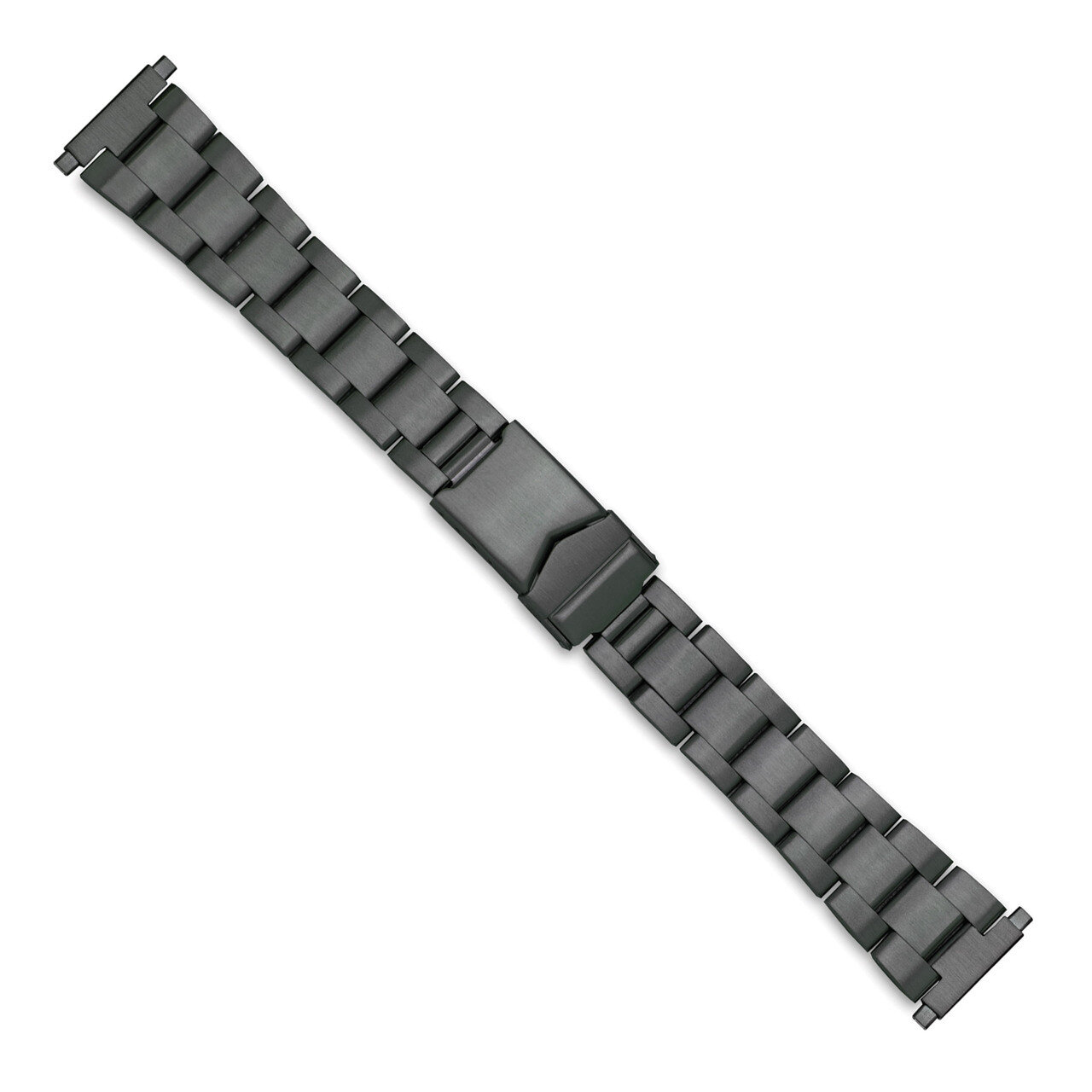 18-23mm Black PVD-plated Oyster-Style with Deploy Watch Band BA259