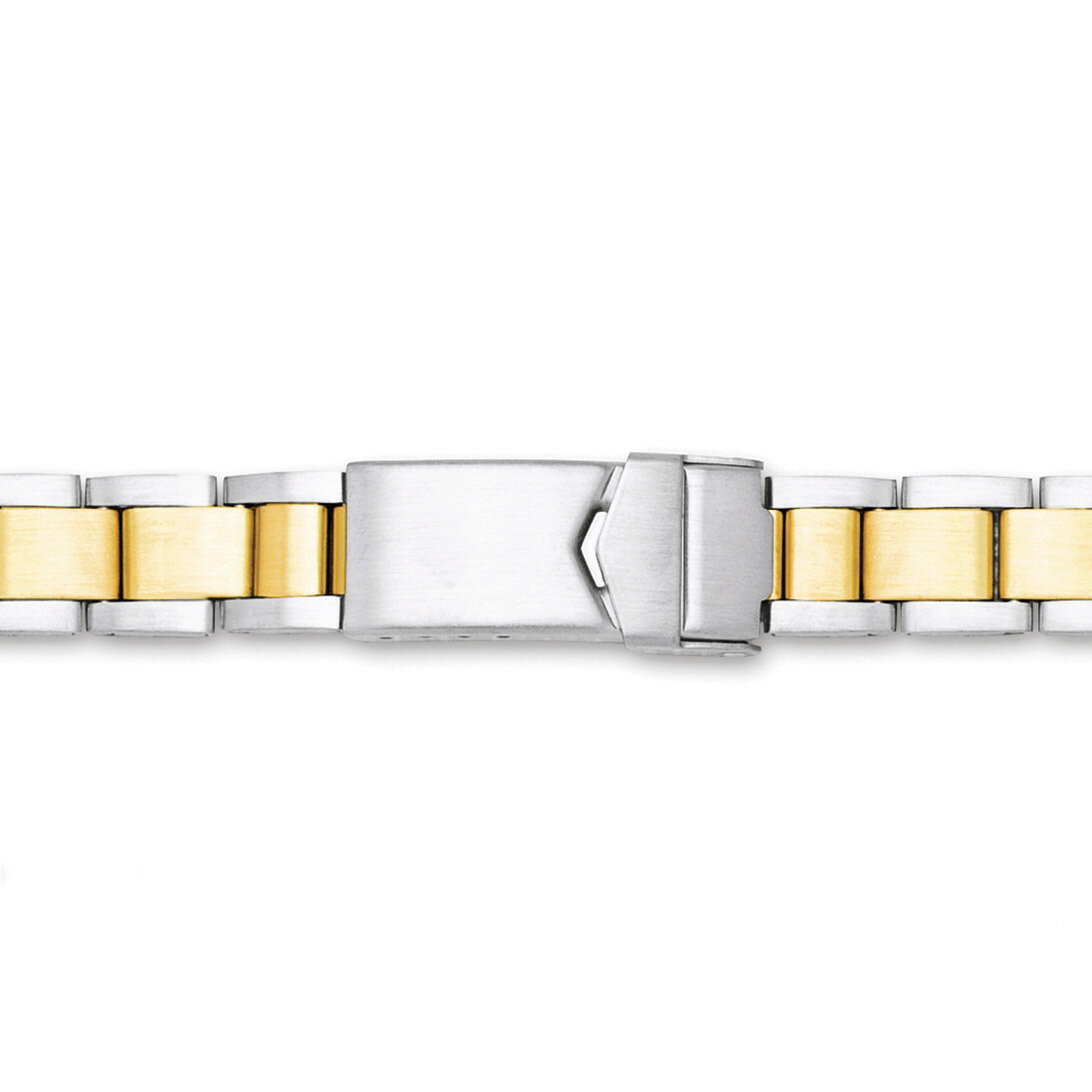 11-14mm Lady Two-tone Oyster with Deploy Satin Watch Band BA263