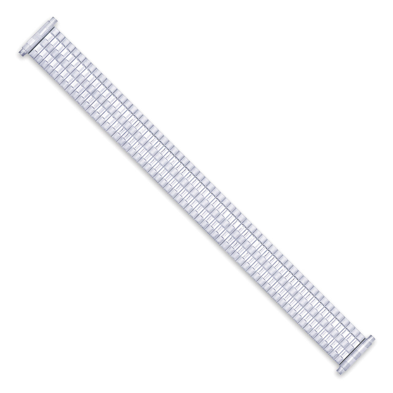 12-16mm Silver-tone ThinFlexo Satin Mirror Expansion Watch Band BA273