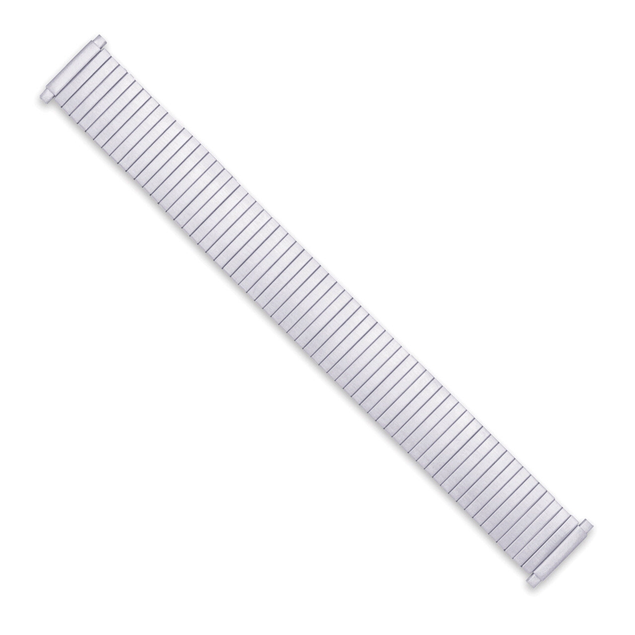 17-22mm Silver-tone Thin Flexo Satin Expansion Watch Band BA286, MPN: BA286, 886774146188