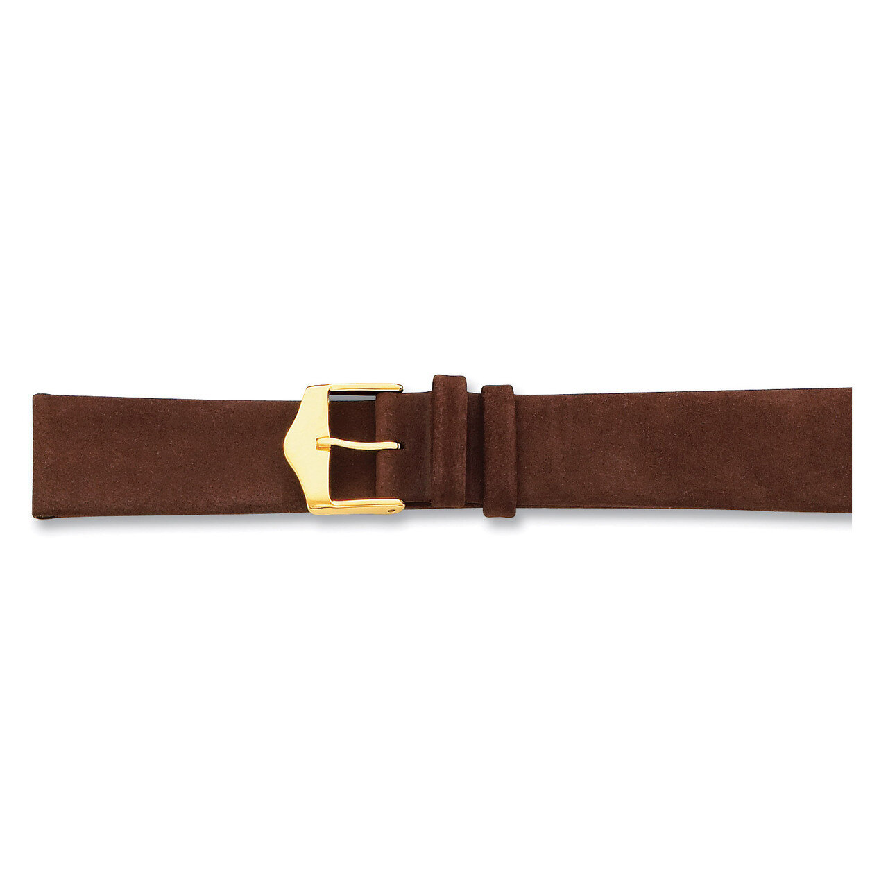 20mm Brown Suede Leather Watch Band 7.5 Inch Silver-tone Buckle BAW119-20, MPN: BAW119-20, 88677414…