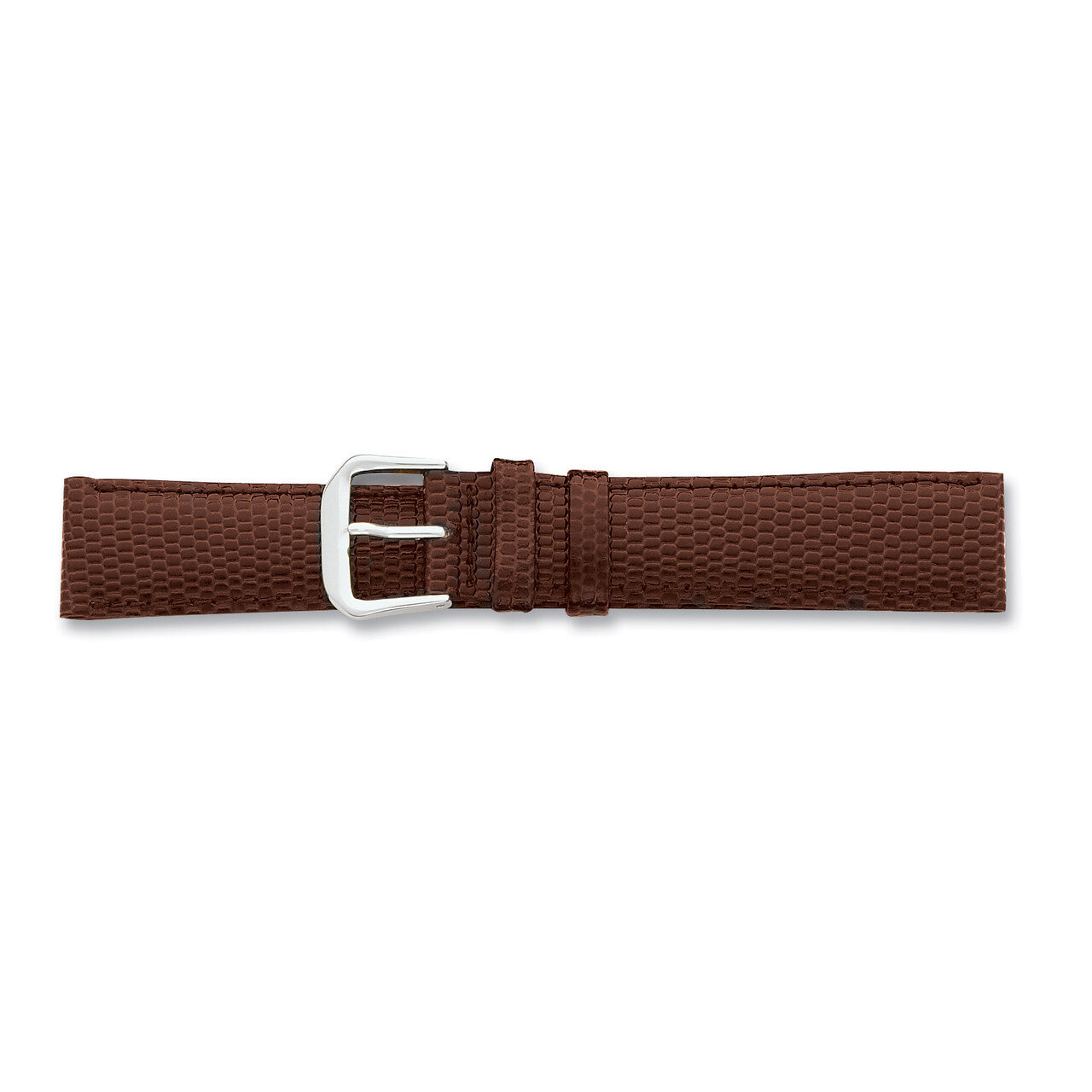 16mm Short Brown Lizard Grain Leather Watch Band 6.75 Inch Silver-tone Buckle BAW16S-16, MPN: BAW16…