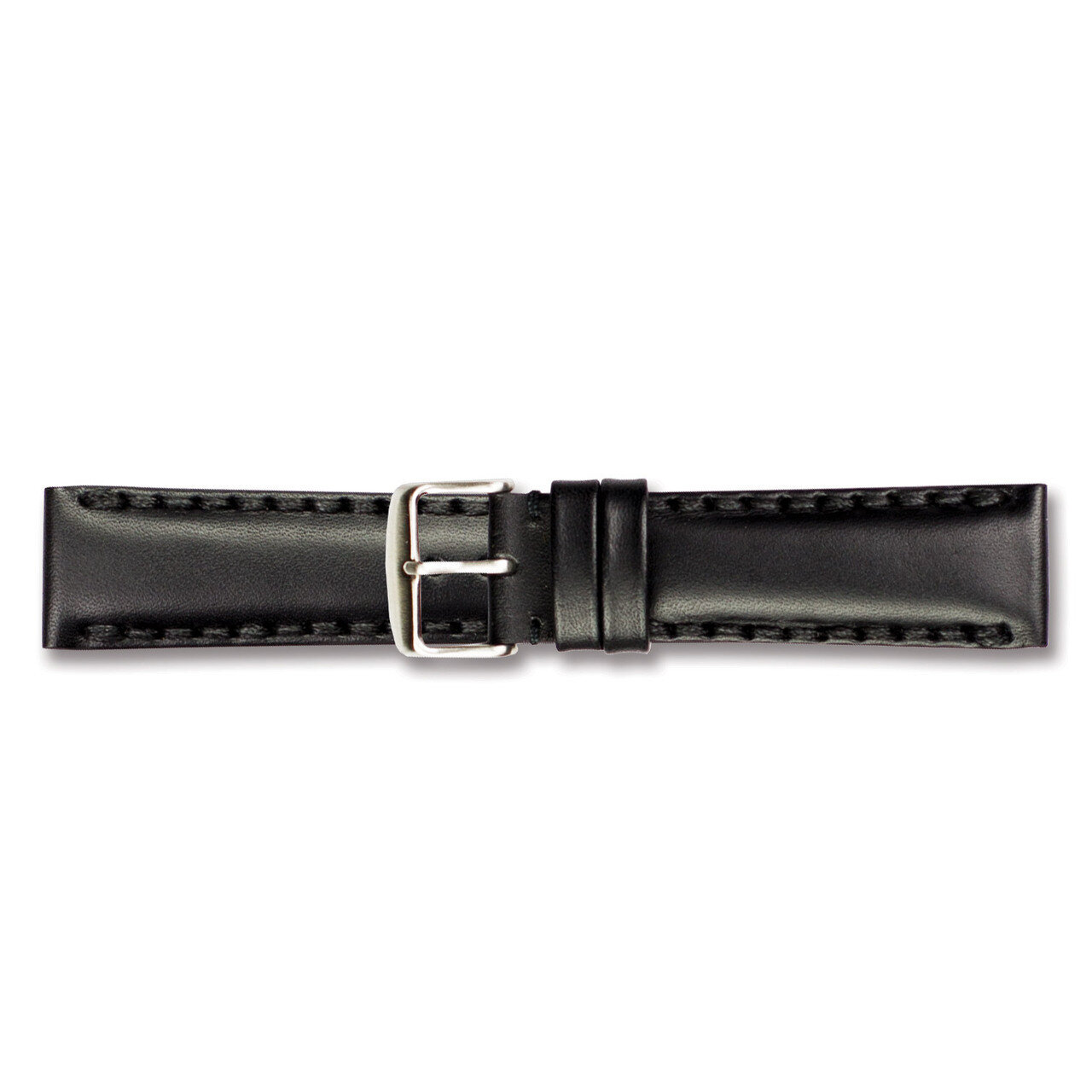 18mm Black Oil Leather Watch Band 7.5 Inch Silver-tone Buckle BAW321-18, MPN: BAW321-18, 6022697209…