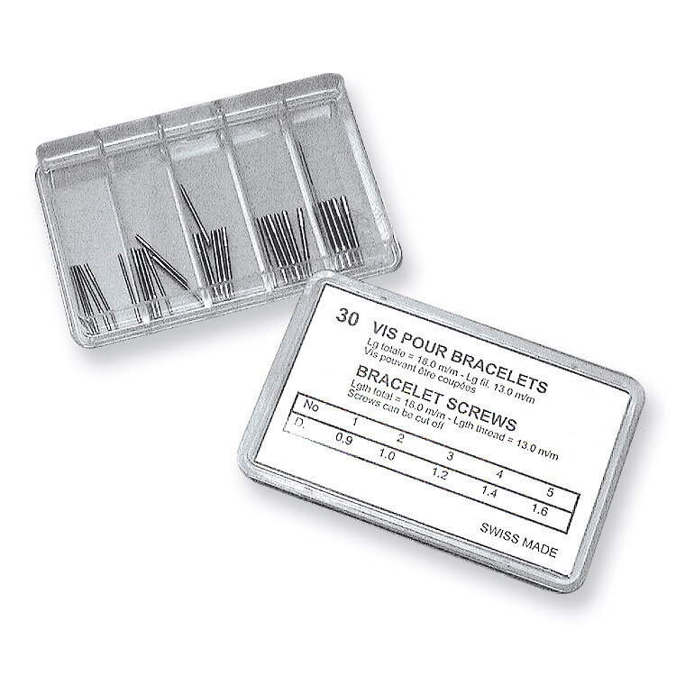 30-piece Bracelet Screw Assortment FTL120, MPN: FTL120,