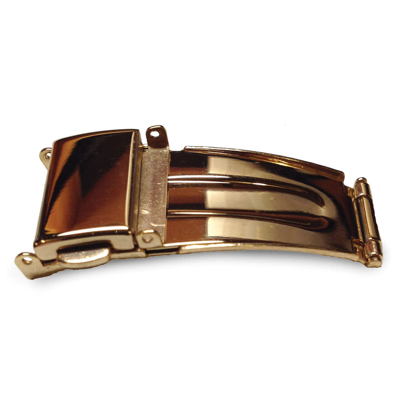 12mm Stainless Steel Dbl Press Tri-Fold Deployment Clasp 12 Inch Gold-tone FTL149Y-12
