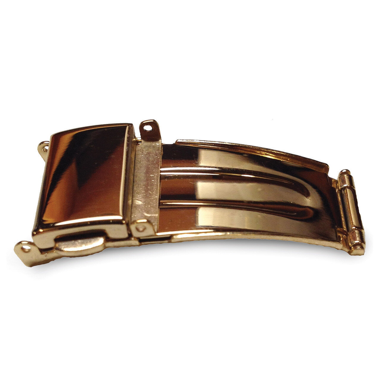 14mm Stainless Steel Dbl Press Tri-Fold Deployment Clasp 14 Inch Gold-tone FTL149Y-14, MPN: FTL149Y…