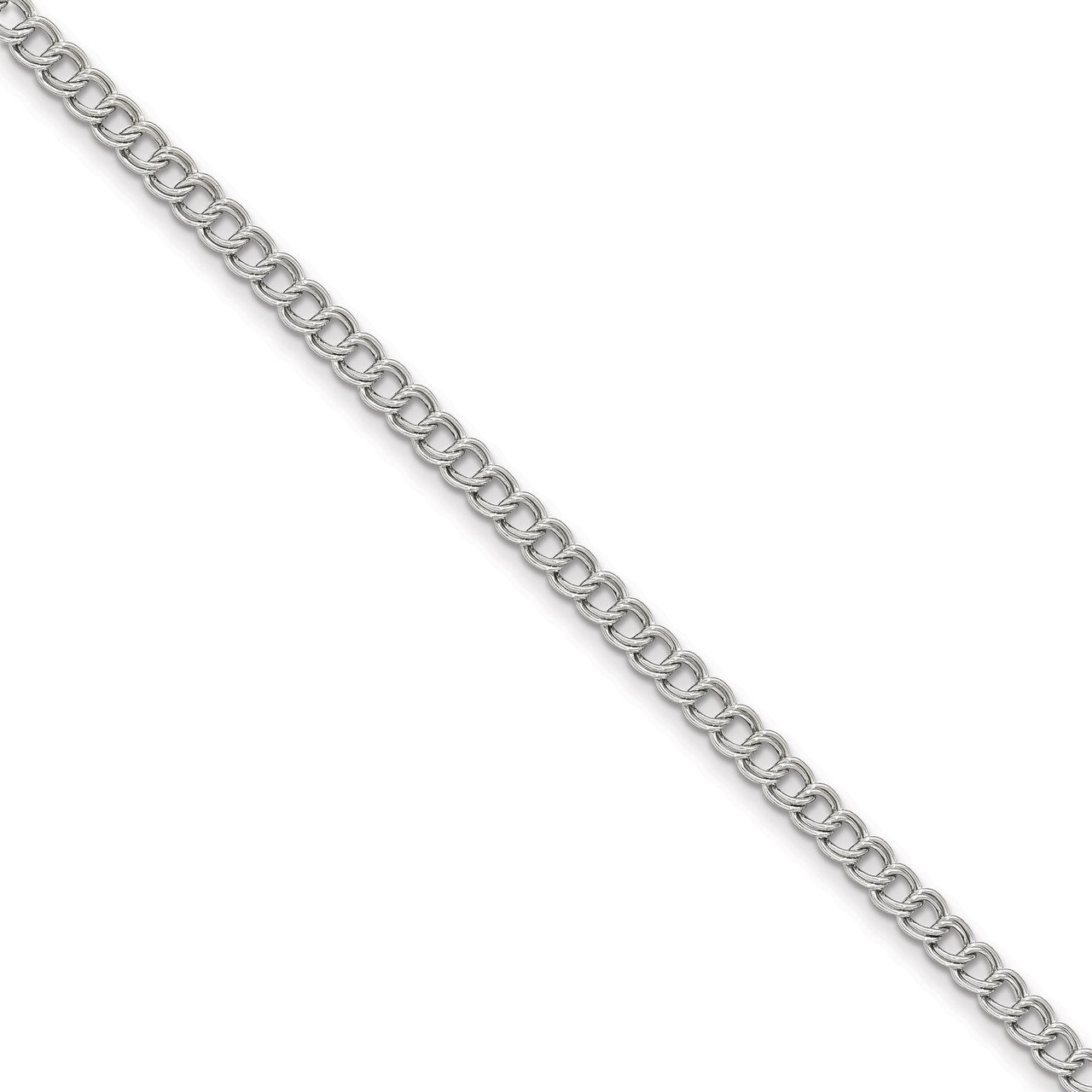 Silver-tone Steel 4.5mm Double Link Curb Pocket Watch Chain FTL158W, MPN: FTL158W,