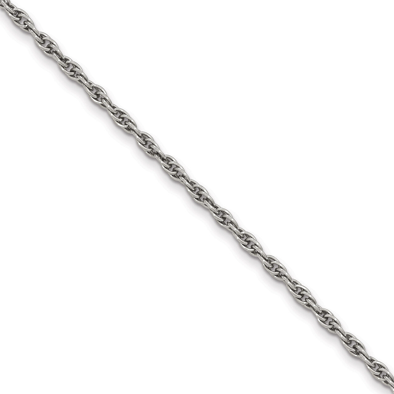 Silver-tone Steel 3mm Rope Pocket Watch Chain FTL160W, MPN: FTL160W,