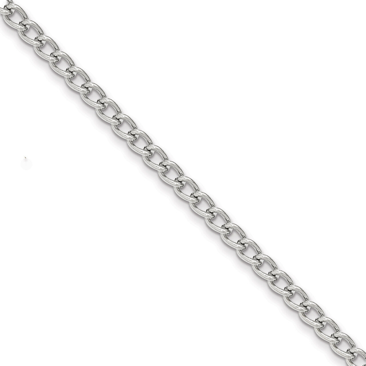 Silver-tone Steel 4.75mm Curb Pocket Watch Chain FTL165W, MPN: FTL165W,