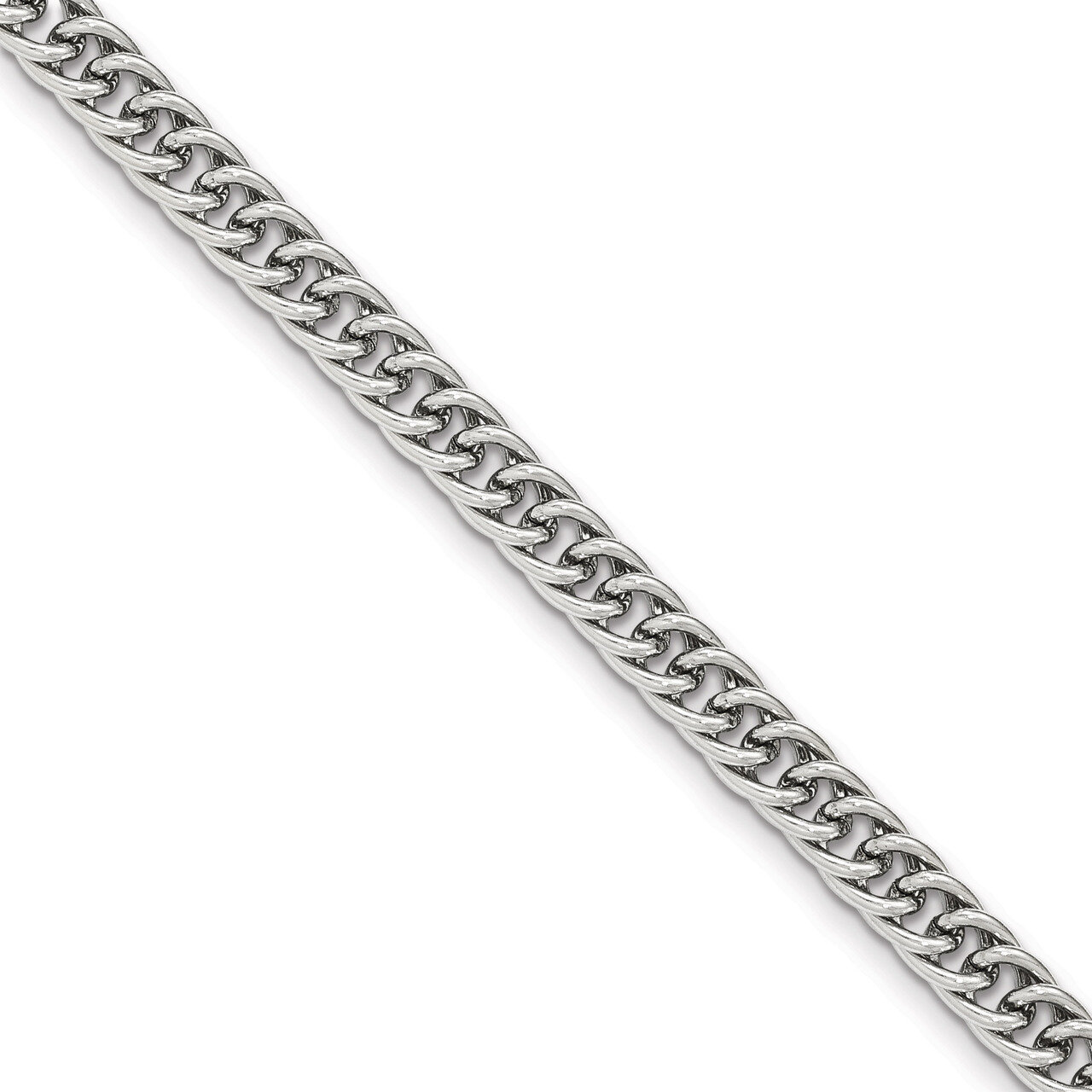 Silver-tone Steel 6.5mm Fancy Curb Pocket Watch Chain FTL167W, MPN: FTL167W,