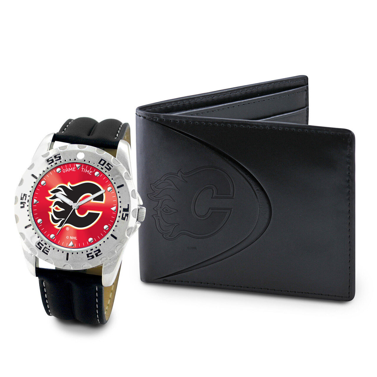 Calgary Flames Watch &amp; Wallet Set Men&#39;s GC4808, MPN: GC4808, 846043142747