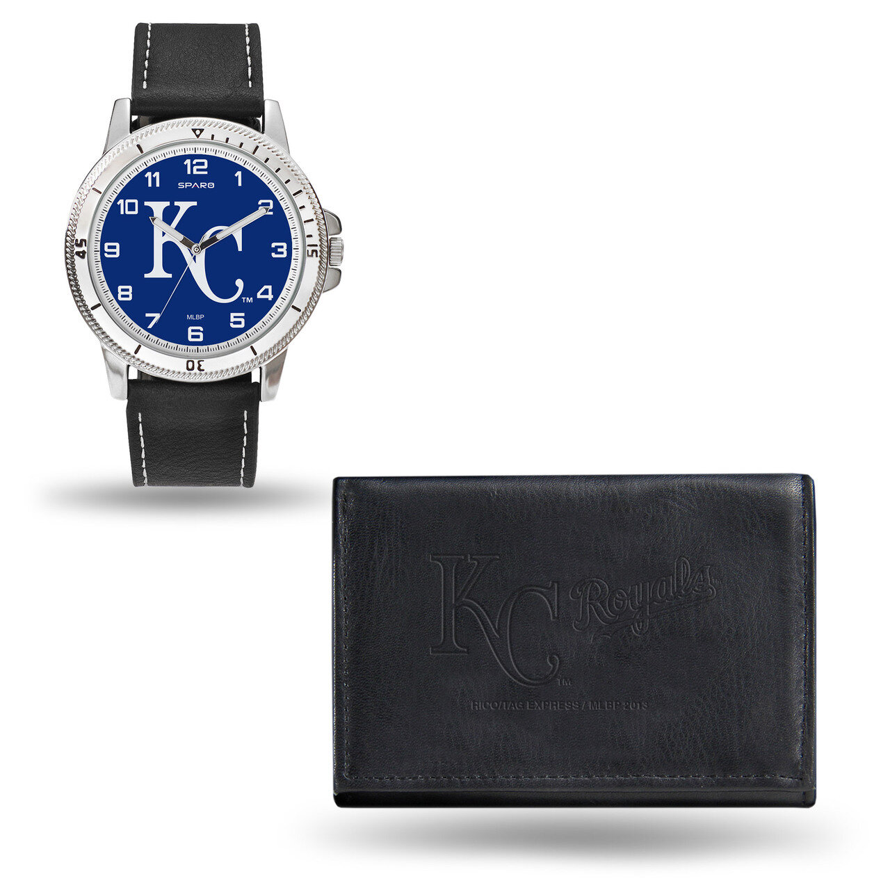 Kansas City Royals Black Leather Watch &amp; Wallet Set GC4921, MPN: GC4921, 94746922801