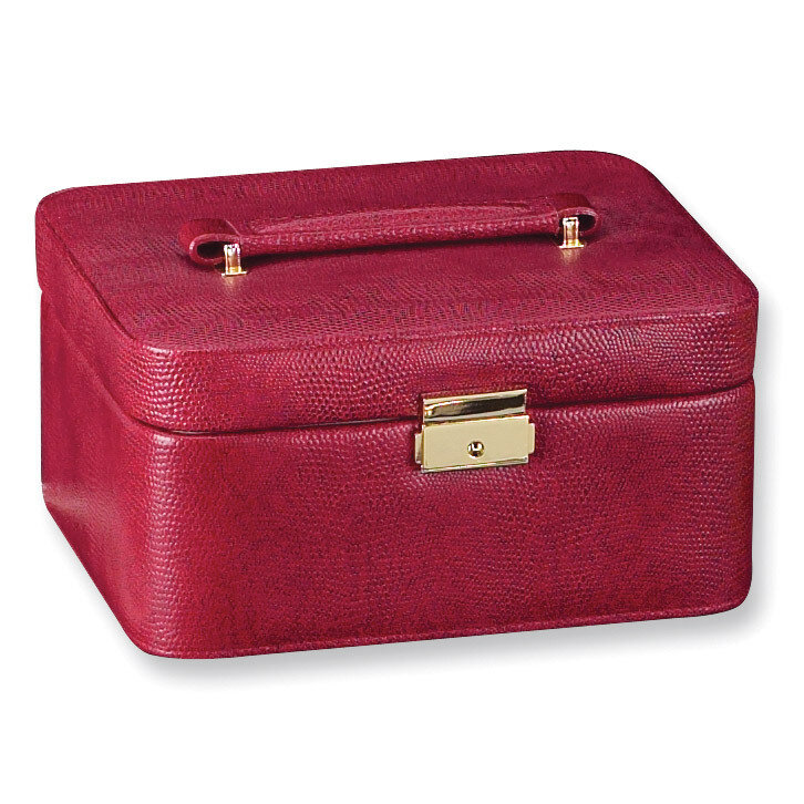 Red Leather Jewelry and Watch Case GL7114